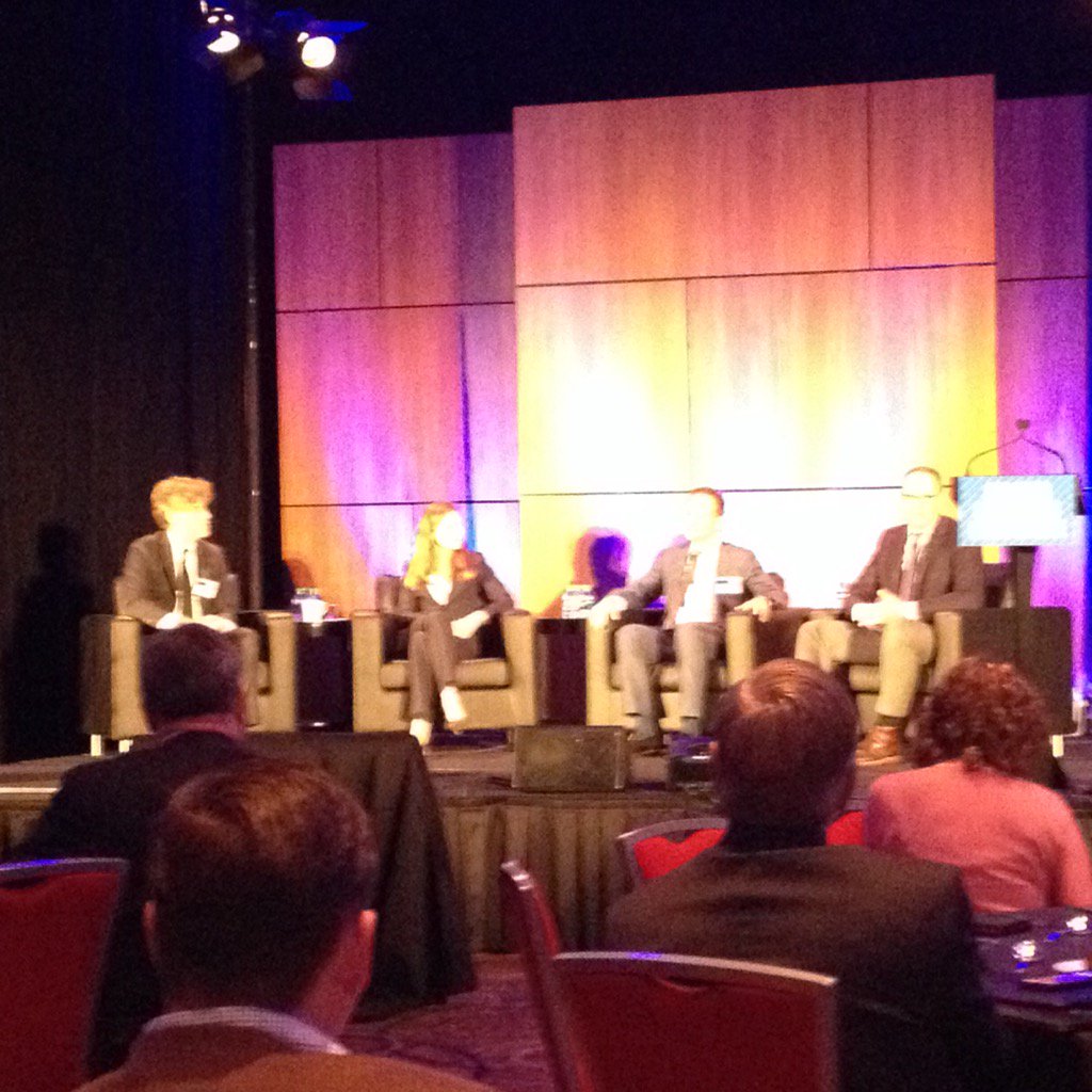 Tim Keane, Katherine Kelley, Matt Bronfman and Jim Irwin on stage talking development at the Grow Georgia event.
