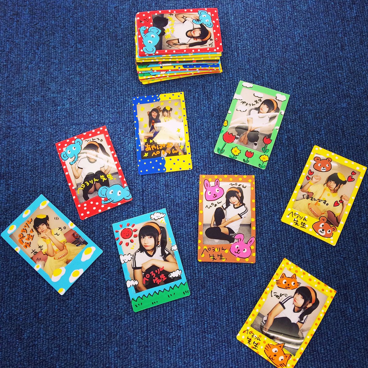 ぺろりんチェキ38枚セット 今回のランダムチェキは可愛い動物も描いたよ〜！ ライブの後にある