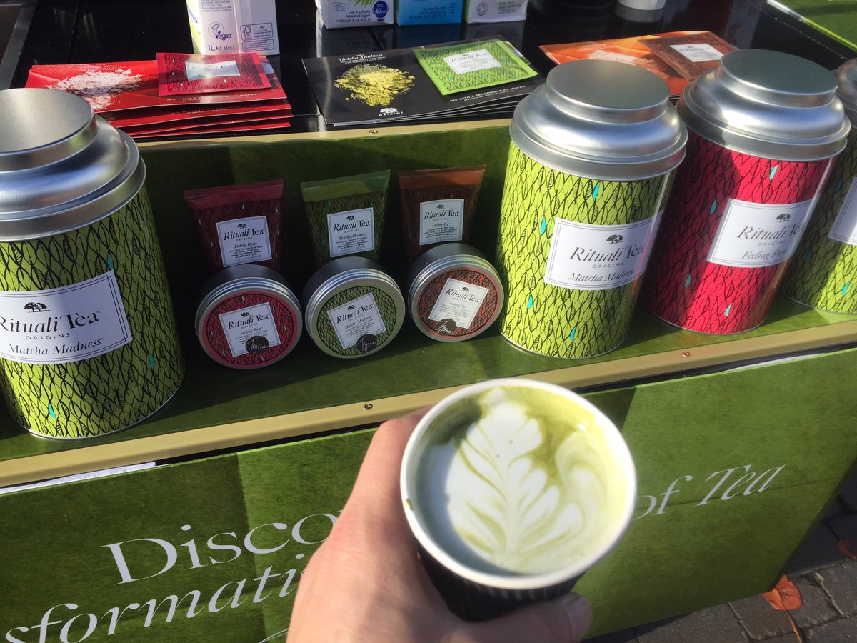 henrys_events's tweet photo. #Tour day5 #Newbury @OriginsUKPR #RitualiTea #Matcha #Latte @PlenishCleanse #NutM*lks come #PressPause for a Mo https://t.co/gIruUsYMM5