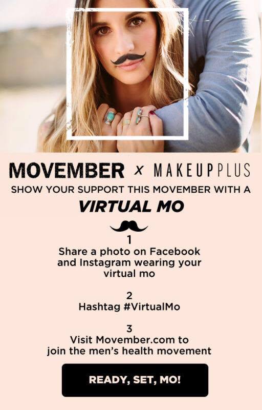 MakeupPlus_Fr's tweet photo. C'est le moment de porter la #moustache et de soutenir @MovemberFRA #virtualMo https://t.co/QwUseVoHLu