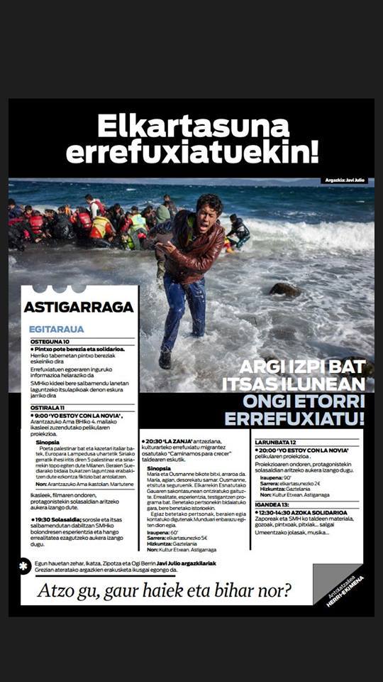 Ttantta_'s tweet photo. Ttantta azoka solidarioan, Zaporeak, egongo da Astigarragan igande honetan, errefuxiatuentzat dirua biltzeko. Anima zaitezte! https://t.co/hcuISDQn7E