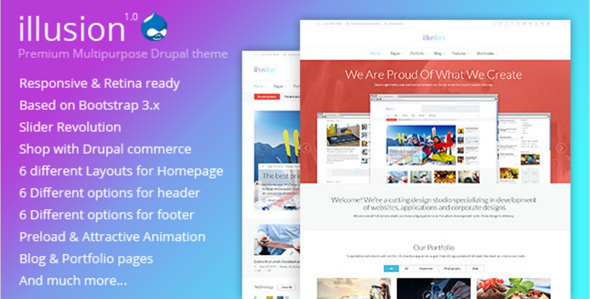 phutungmitsu's tweet photo. https://t.co/gqhcnakd7E
illusion - Premium Multipurpose Drupal Theme $48,00
#Drupal #DrupalThemes #ArrowHiTech #ThemeForest #illusion https://t.co/cOZMQdeB3S