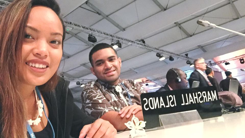 OneYoungWorld's tweet photo. Proud to see #OYW's Bryant Zebedy at #COP22, taking climate action for the Marshall Islands #CallOnCOP https://t.co/5IBZH4pFkp