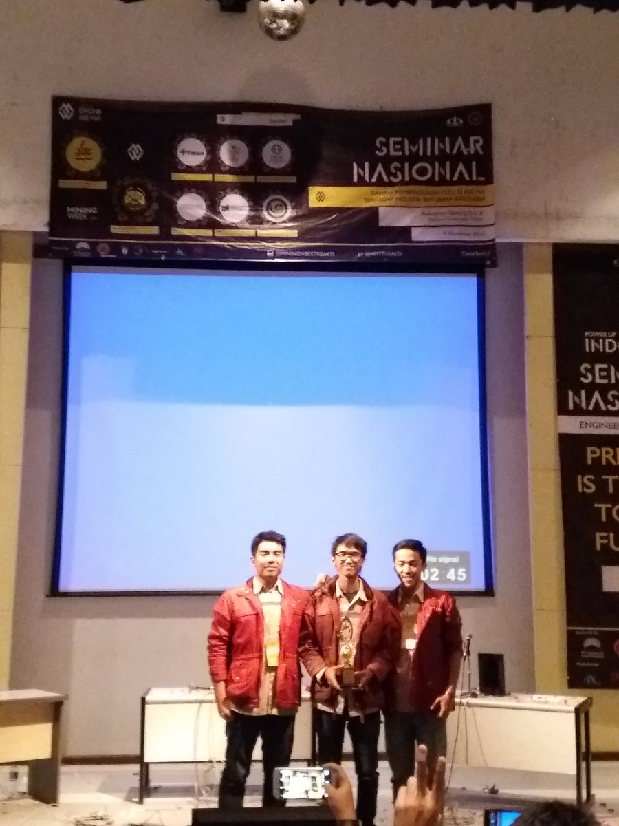Juara 2 ESC, Tim A ITB!!
Congratulations 👏👏 <a href="/HMT_ITB/">HMT-ITB</a> 
#miningweek #miningweek2016
