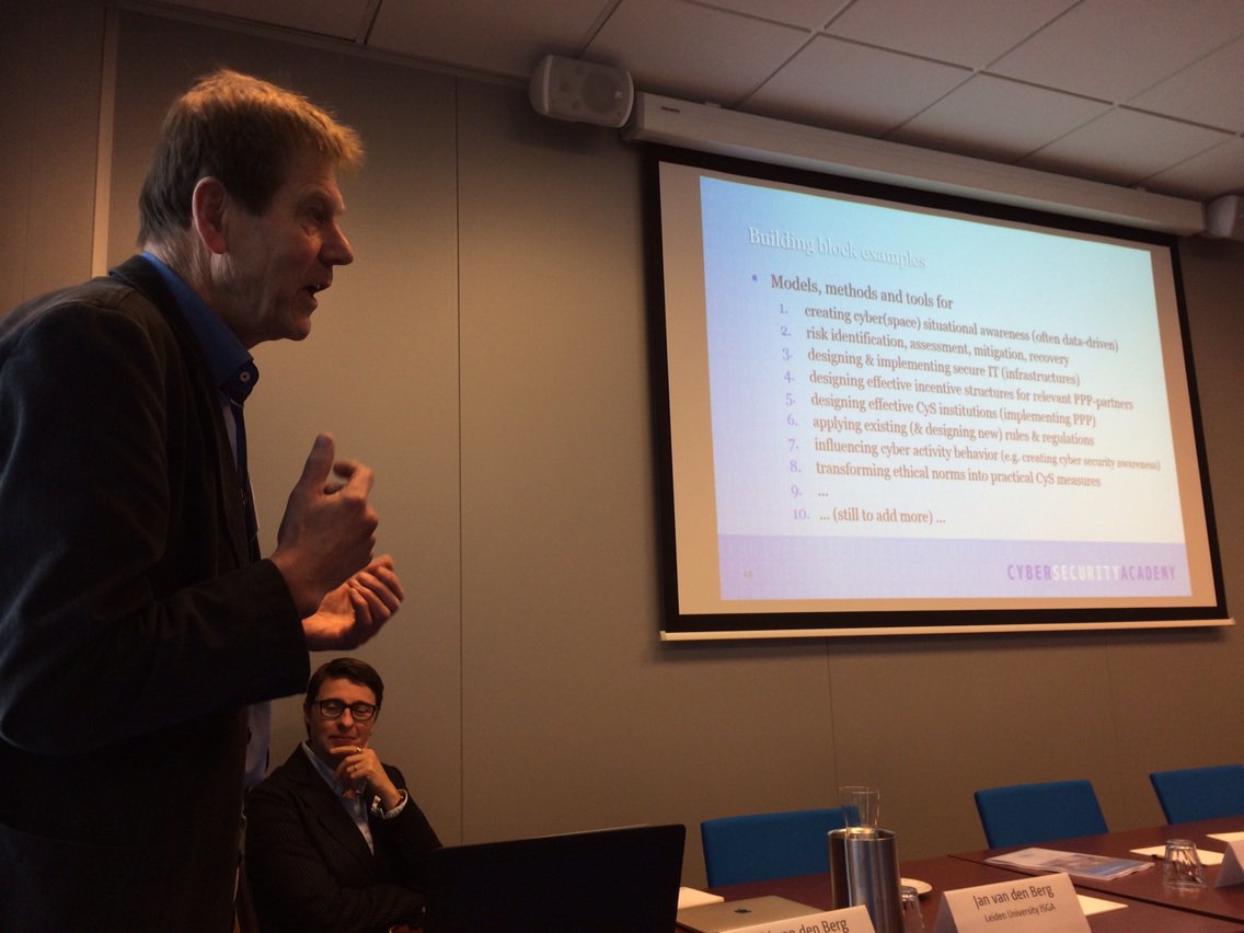 phajm's tweet image. The building blocks of the Cyber Security Academy by Jan vd Berg #isga2016
