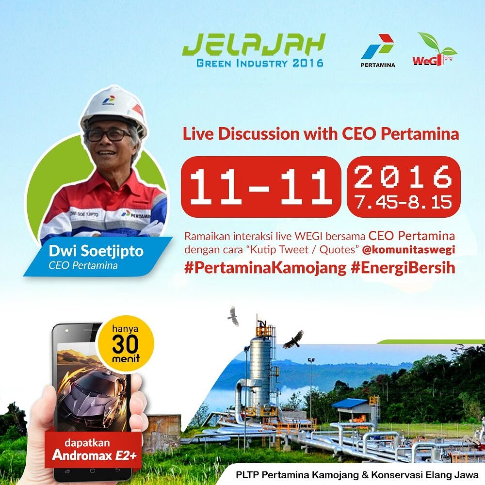 Mimin nggak bosen2 ngingetin, besok pk. 07.45 - 08.15, pantengin TL kami dan raih hadiahnya! #PertaminaKamojang #EnergiBersih @PTPERTAMINA