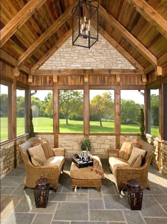 ScreenSolution_'s tweet image. Log Cabin Porch Design, Pictures, Remodel, Decor and Ideas - page 5