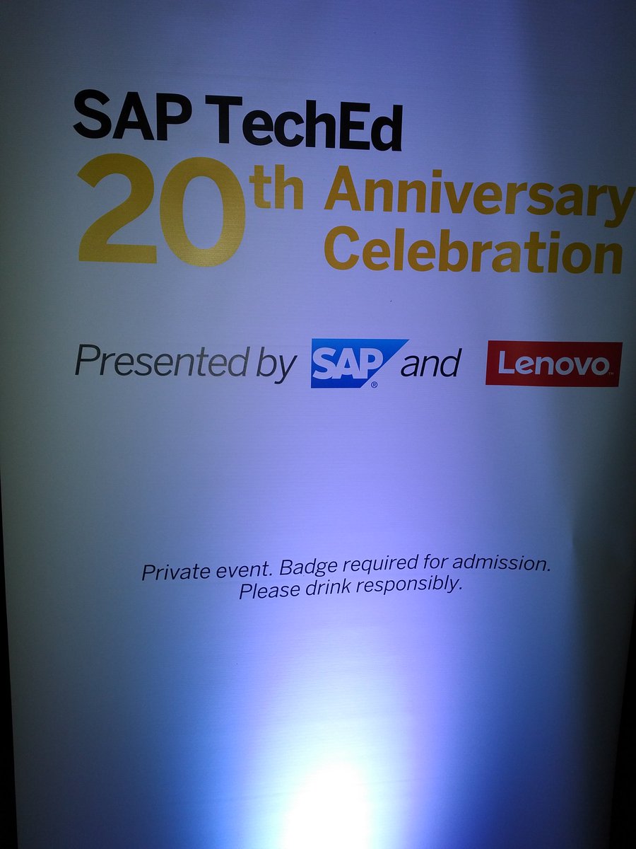 #SAPTechEd thank you for the perfect organisation and the big party