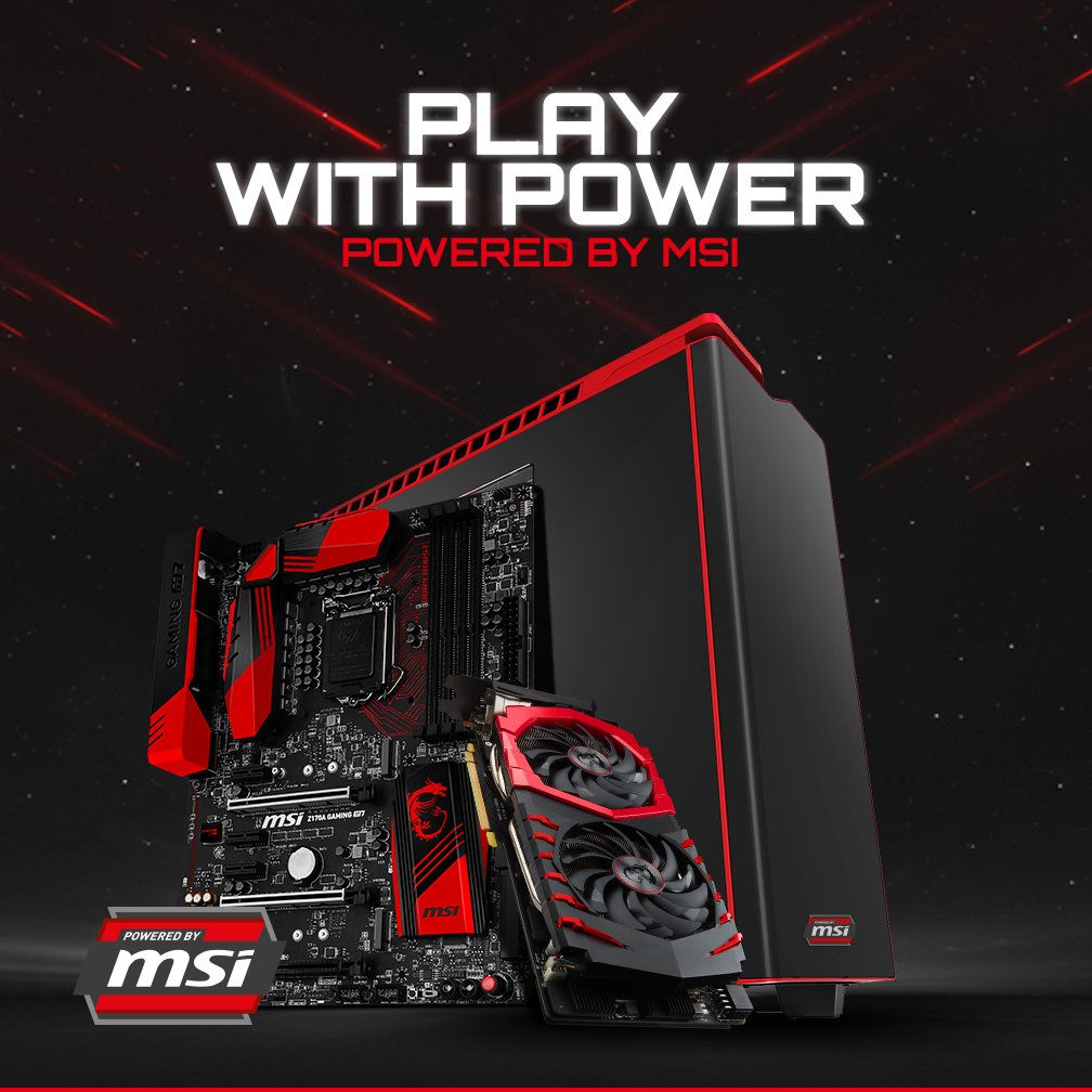 msigaming's tweet image. Check out the ‘Powered by MSI’ GAMING systems at your local reseller, featuring #MSI GAMING motherboards &amp;amp; graphics cards. #GamingStartsHere