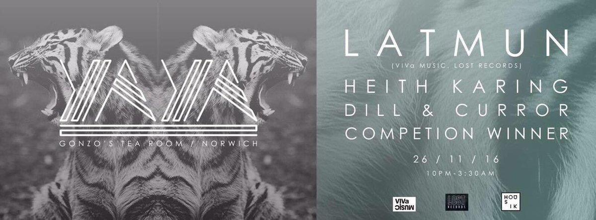 <a href="/YAYAnights/">YAYA Records</a> presents <a href="/Latmun/">LATMUN</a>  26/11. Follow link for info &amp; to attend event: facebook.com/events/3114127… #norwich #techno #techhouse #nightlife