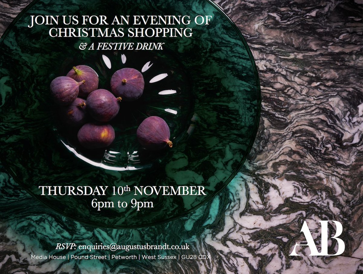 AugustusBrandt's tweet photo. Join us tonight for our festive shopping evening &amp; enjoy a glass of bubbles while you shop #PetworthUK #ChristmasIsComing #lifestyle https://t.co/n6hZgj0g48