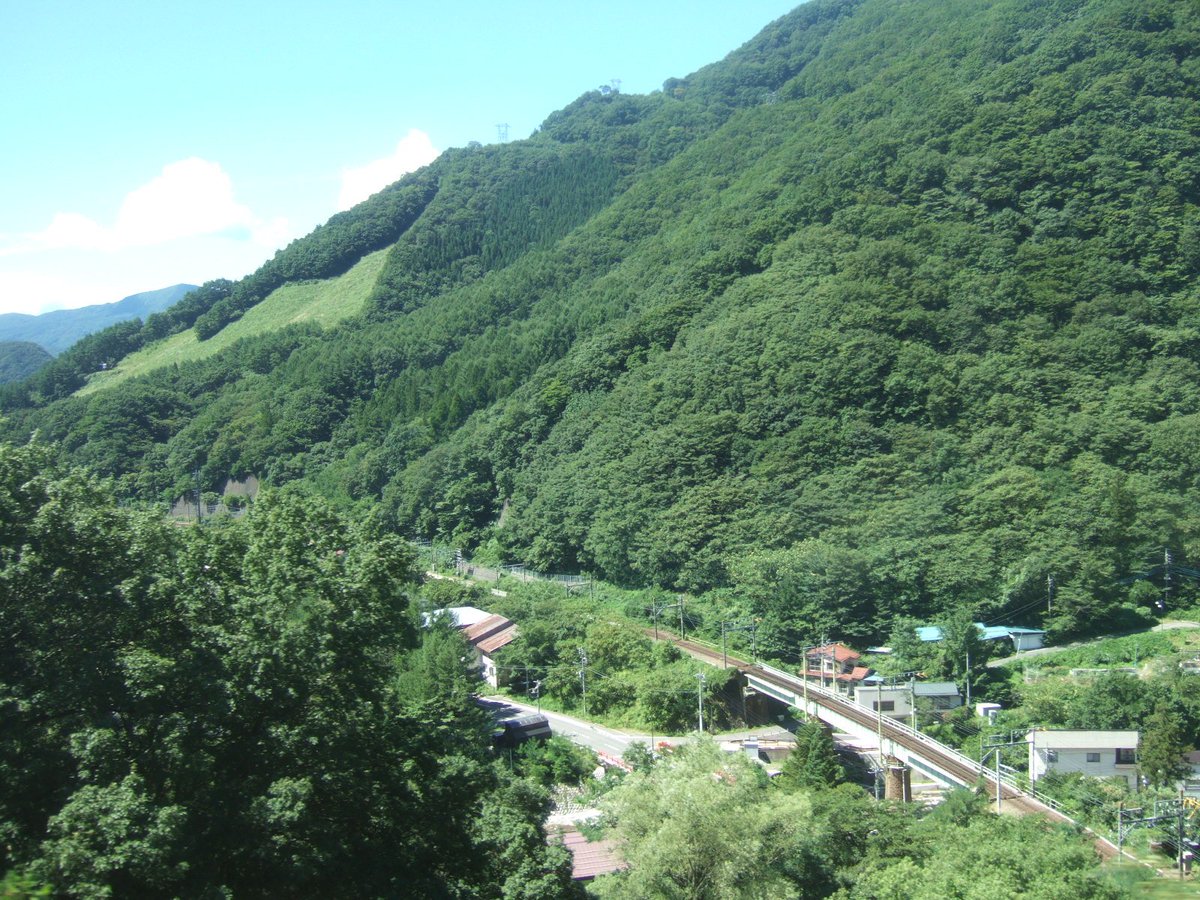 上越線土合ー湯檜曽ループ線から見た湯檜曽駅 上越線土合ー湯檜曽ループ線から見た湯檜曽駅