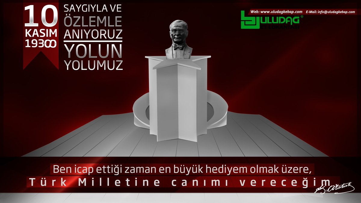 Saygı Ve Özlemle Anıyoruz Yolun Yolumuz! #10kasım #ÖzlüyoruzAtam #MustafaKemalAtaturk