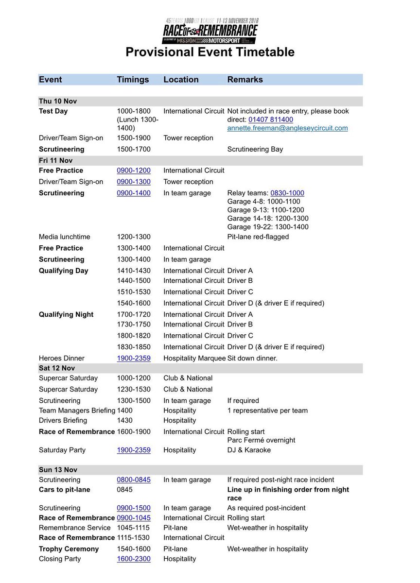 OfficialBARCHQ's tweet photo. Need a timetable for the @MM_RoR? We've got you covered 👇🏻👇🏻 #RoR #BARC https://t.co/hoO7PFtvqw