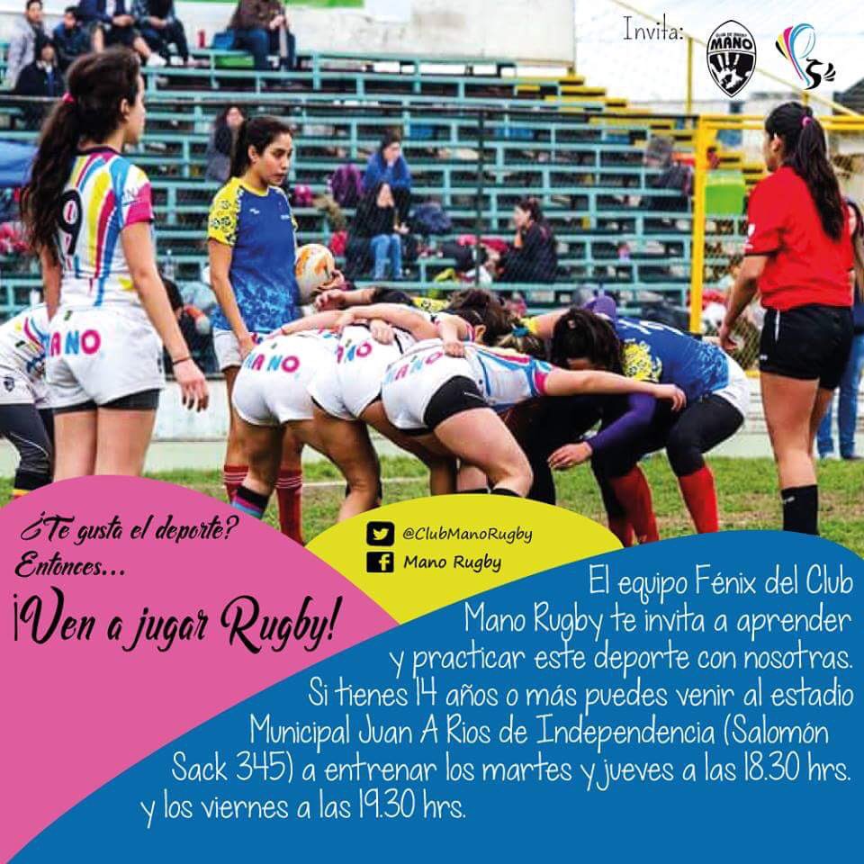 MauroManoRC's tweet photo. Iniciamos convocatoria abierta para todas quienes deseen participar. 
@Manorugby @Muni_Indep @huechurabadepor @_deportistas 
@Muni_Recoleta https://t.co/AABpmMPWpe