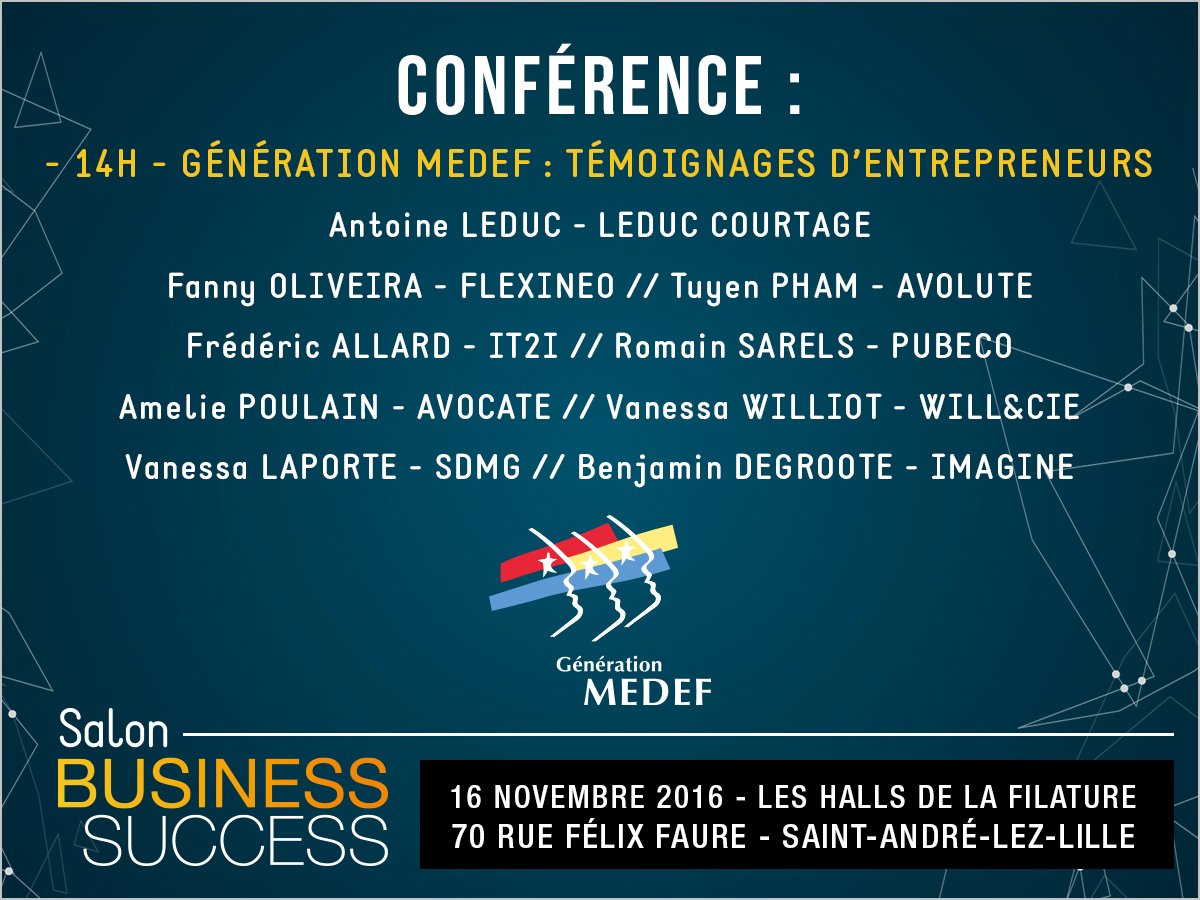 Nous y serons : et vous ? #generationmedef @antoine_leduc @oliveifan @Flexineo @romainsarels @pubeco @VanessaWILLIOT