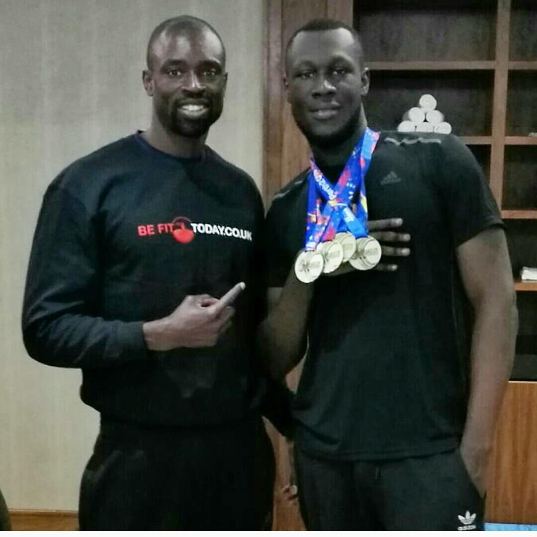 tjbefittoday's tweet photo. Been showing off my bling to my clients. @Stormzy1 was very proud. Thanks 4 the luv bro #personaltrainer #befittoday #worldchamps #perth2016 https://t.co/2jGcVYIW12
