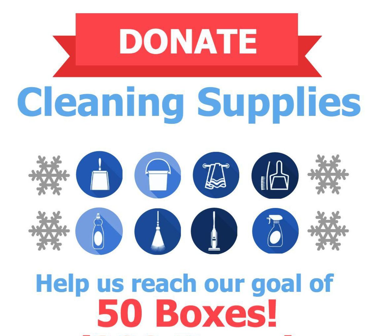 SV_WinterDays's tweet photo. Do you have extra cleaning supplies in your house? Bring them to school and help us #fillthebox for @FamilyShelterSC #SeeingIsBelieving https://t.co/8UcS8EGiHO