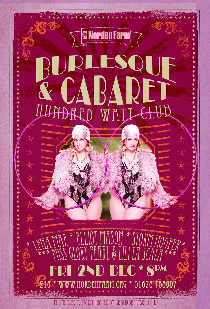 <a href="/MaidenheadLocal/">Maidenhead Town</a> Thought you might like to know we're bringing our gorgeous burlesque show to Maidenhead! 2nd Dec. norden.farm/events/hundred…