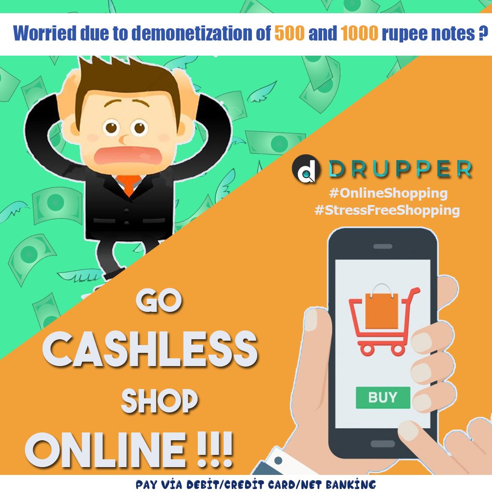drupper_com's tweet photo. Why worry when you can SHOP ONLINE ??
https://t.co/Xa1aEXD09C
#StressFreeShopping #Demonetization #OnlineShopping #IndianRupee #CashCleanUp https://t.co/lZT6UrWdtr