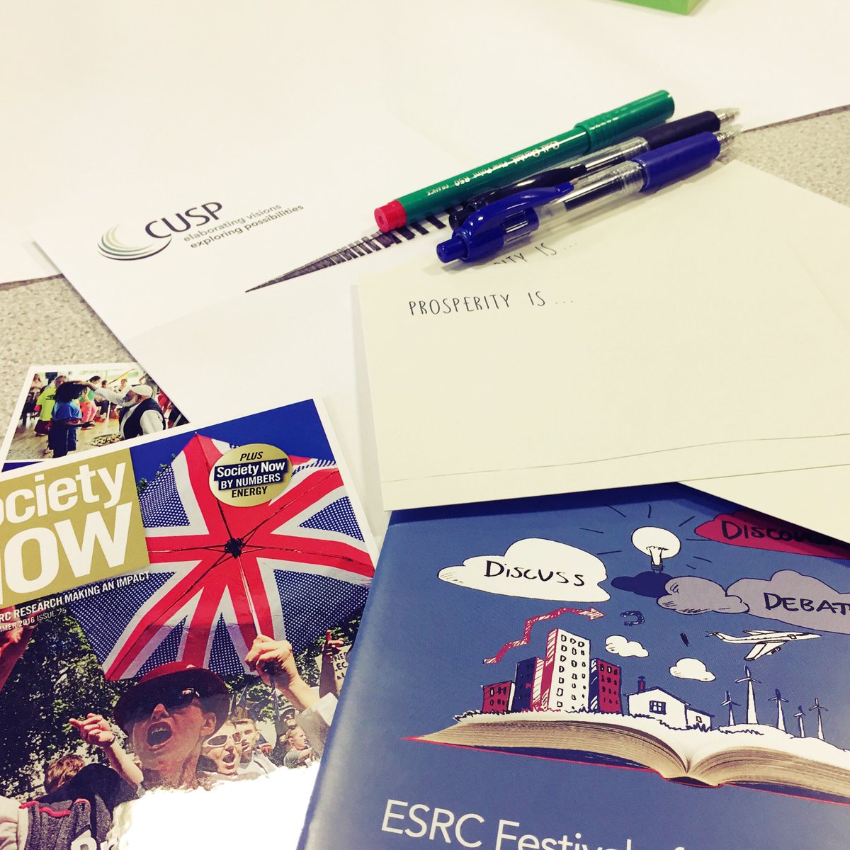 CUSP_uk's tweet photo. #ESRCfestival of Social Science w/ #ProsperityIs workshop in Guildford now starting >> https://t.co/mj0k3wBLc9 https://t.co/a9kypJXjhi