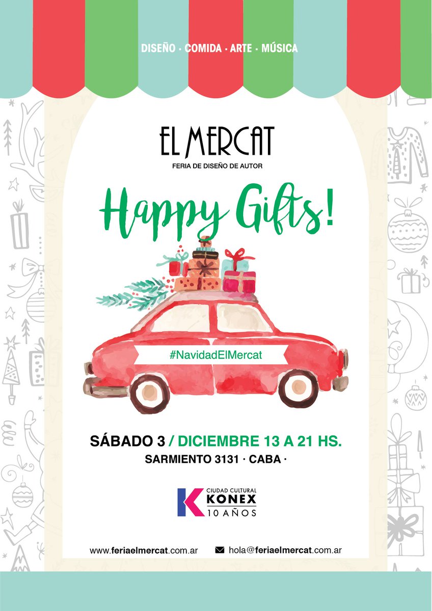 Se viene la última edición de #FeriaElMercat en @CCKonex >> 3 de diciembre!! #HappyGifts #NavidadElMercat