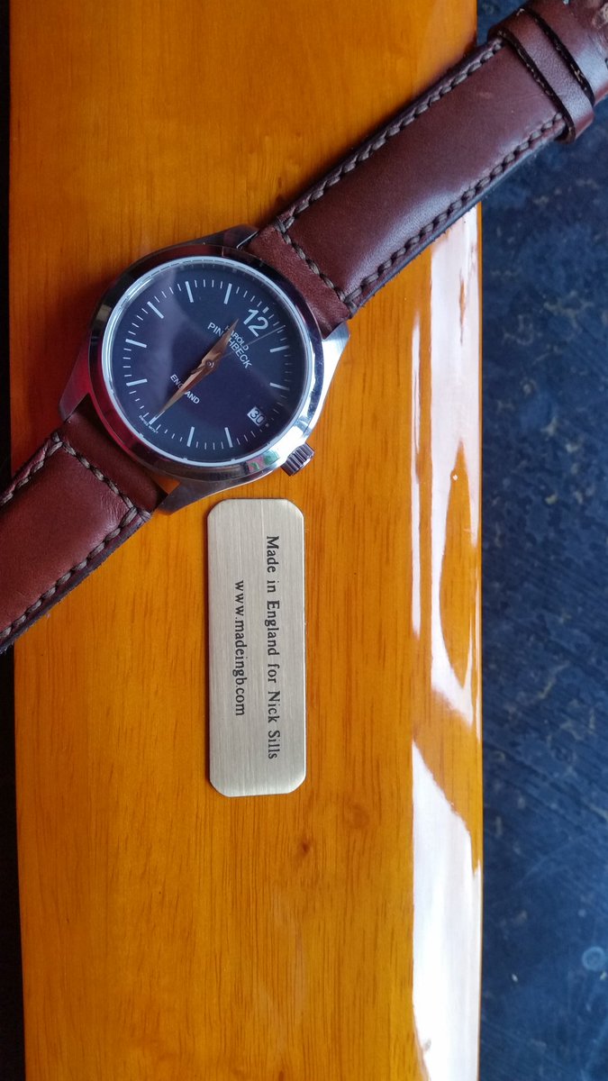 Quality English watch making from <a href="/HaroldPinchbeck/">Harold Pinchbeck</a> with handmade <a href="/tannerbatesUK/">Tanner Bates</a> leather strap from Nick <a href="/MadeinGB2013/">Made-in-GB</a> #Lincoln #Devon #87RT
