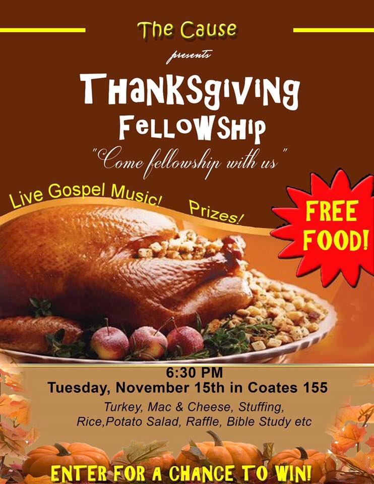 TheCauseLSU's tweet photo. Join us for our thanksgiving service!! https://t.co/Wog0l58Cwp