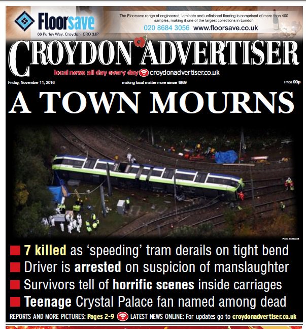 Tomorrow's front page of the <a href="/CroydonAd/">Chris Ballinger</a>. Superb effort from a superb team. We published 47 stories on the disaster yesterday.
