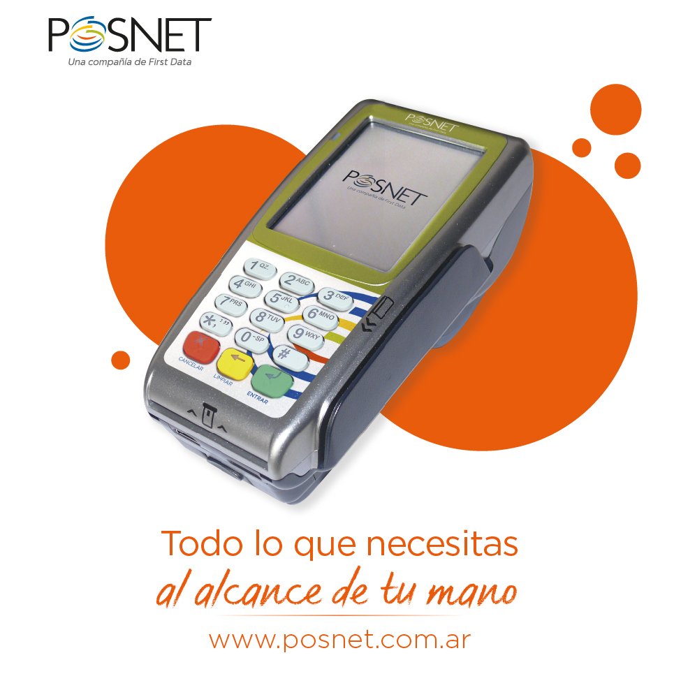Todo lo que necesitas al alcance de tu mano #Posnet Vendé con tarjetas de crédito y débito y aumentá tus ventas #TarjetasDecredito
