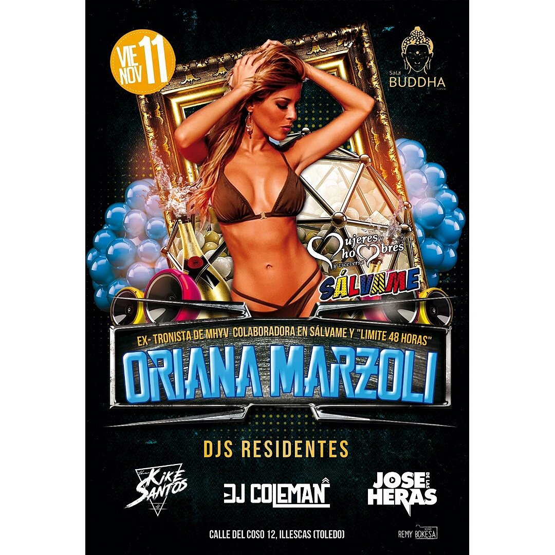 BuddhaListas_'s tweet photo. 💣💣BOMBAZO ESTE VIERNES #11Nov. 
EN @Buddha_ILLescas
Llega @OrianaGMarzoli 💘 
10€+2 copas 🍹
💼LISTAS ALMU Y CARLOS
📱615837189/675810028 https://t.co/bjytpUZoyI
