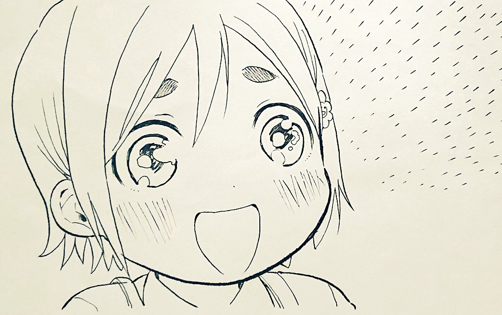 線画の時のみ見れる白髪まゆみ 