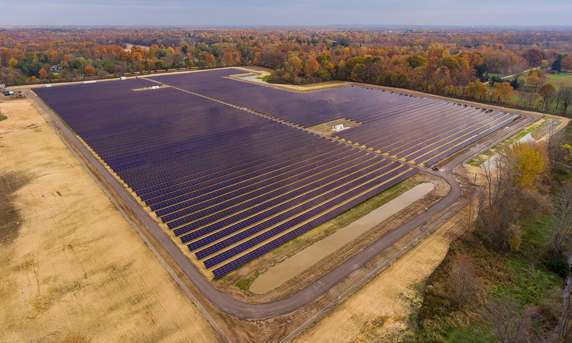 Our 35 acre, 53,750 panel solar power plant in #Watervliet is now generating energy for customers! #responsibleenergy