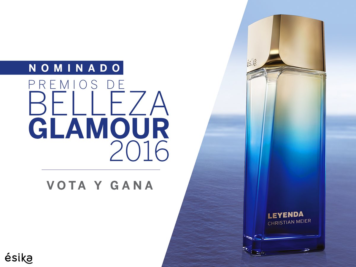 #Leyenda es nominada a los #PremiosBellezaGlamour 2016 en la categoría “Fragancia Masculina"
Vota aquí goo.gl/CbRmiU <a href="/EsikaBelcorp/">Esika</a>