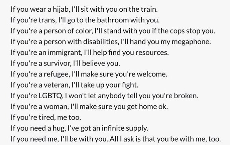 How do we unite? How do move forward? How do we choose positivity? This. This is how. On both sides. Do this. #YouCanSitWithUs