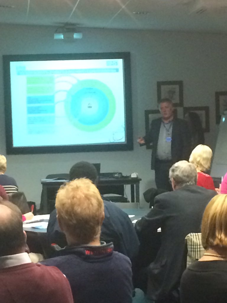 MorecambeBHCP's tweet photo. Mike Conefrey, Public Health Locality Manager talks to attendees about factors that impact upon our health throughout our lives #EastICC https://t.co/GwgaBLpkU4