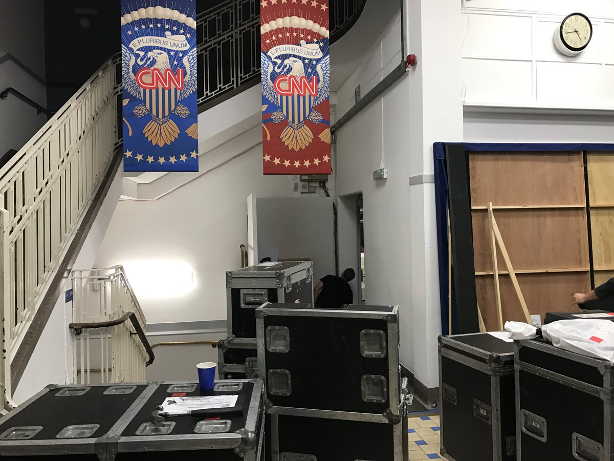 Finished Set, Looks incredible #events #eventprofs #cnnelection #stage #lovemyjob <a href="/kwaltersinstall/">K Walters Installations</a> Pleasure working with <a href="/EvansAVStaging/">Evans AV Staging</a>