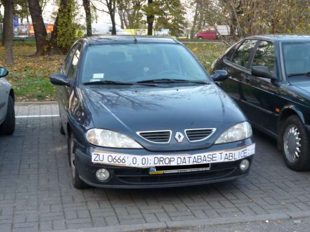 SQL injection attacks against speed cameras