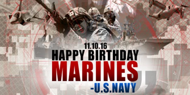 USNavy's tweet photo. RT to wish #HappyBirthdayMarines! 🎂 Semper Fi!

#USNavy and @USMC: One team, one fight! 🇺🇸 https://t.co/3eJraMIdTH