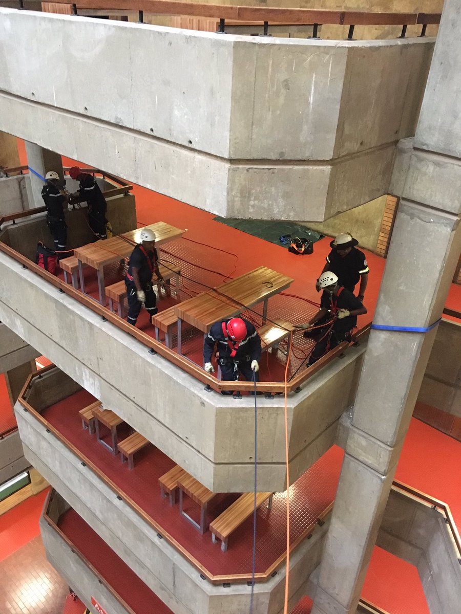 Simulated rope rescue training. #UJOpeningCeremony #ResQSA