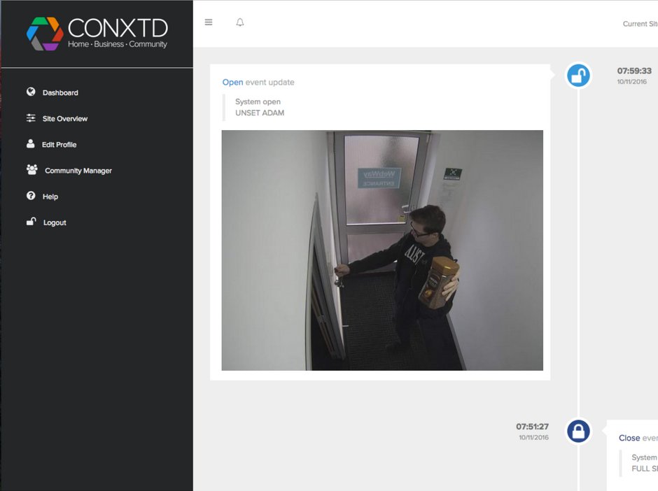 CONXTDTech's tweet photo. Thanks Adam for picking up the coffee on your way to work this morning! Confirm who's unsetting your system with @CONXTD #AlarmVerification https://t.co/9ldxz1UZWo