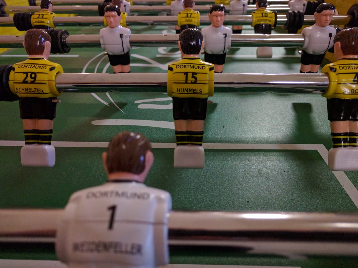 nail7's tweet image. Player figurines in @BVB foosball table could use an update. #phpruhr16
