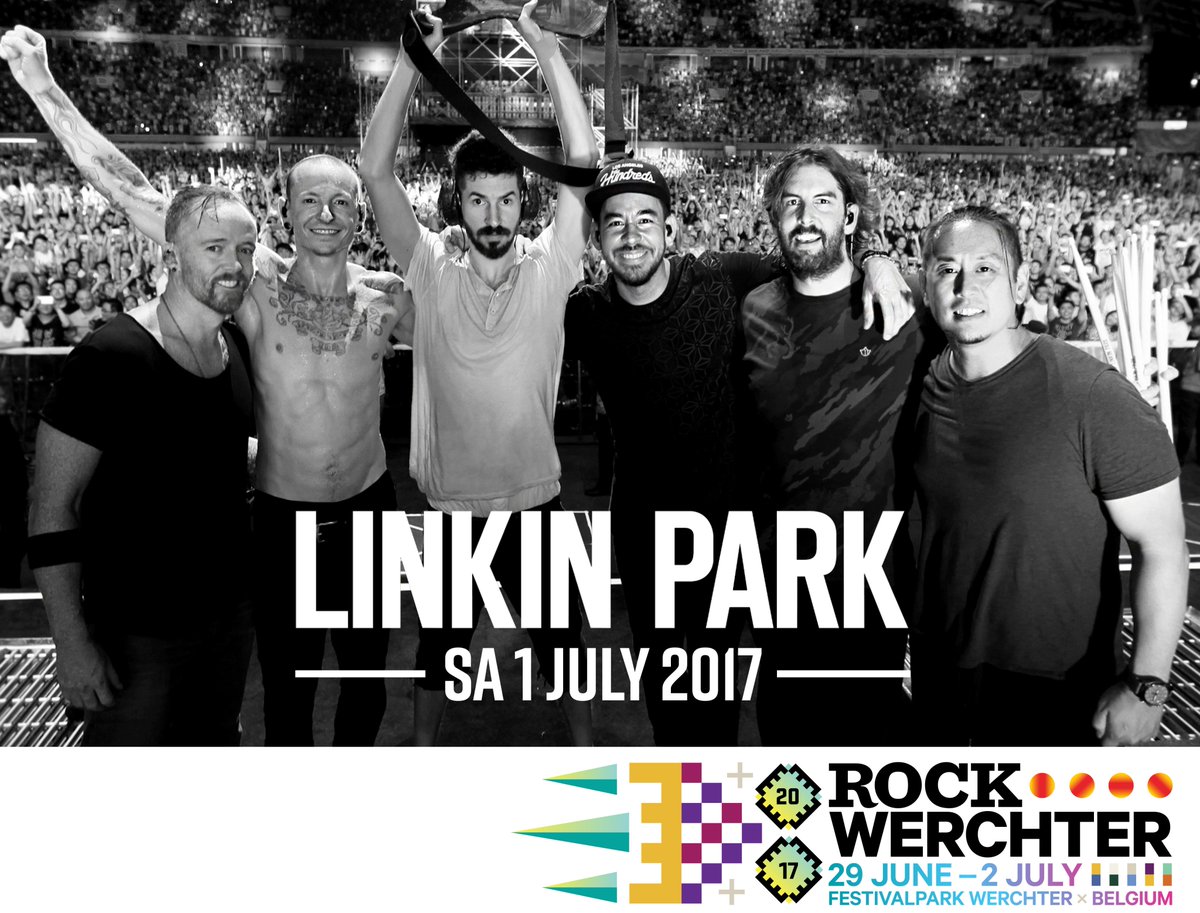 RockWerchter's tweet photo. Another amazing name for Rock Werchter 2017! Linkin Park (@linkinpark) will play on Saturday 1 July. Tickets on sale on Sat. 19 Nov. #RW17 https://t.co/ZhDUtOfFPb