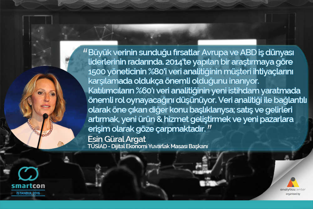 smartconglobal's tweet photo. 'Büyük verinin sunduğu fırsatlar Avrupa ve ABD iş dünyası liderlerinin radarında. 2014'te..'  @esinguralargat @tusiad #smartcon2016 https://t.co/ivFV5vyyw6
