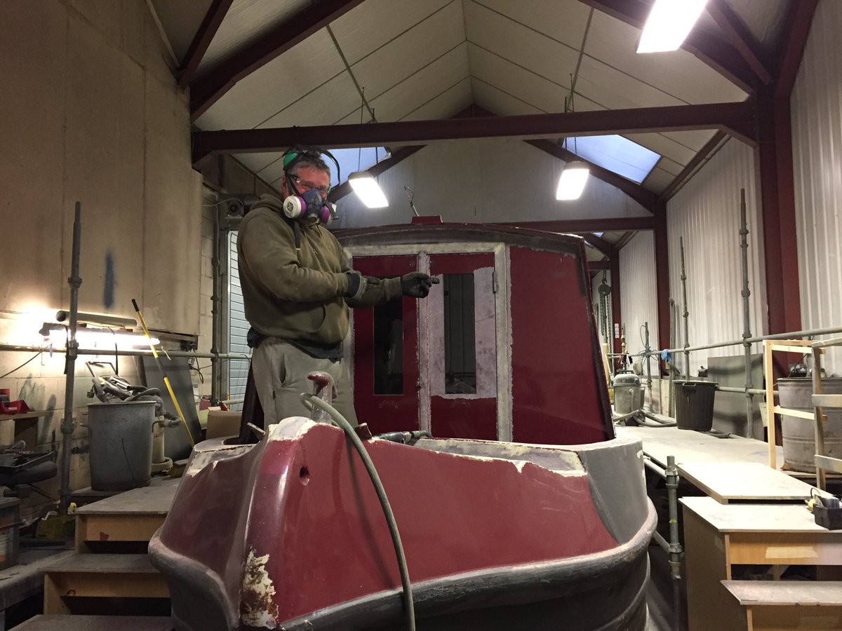One of our team posing with his handy work! #boatpreparation