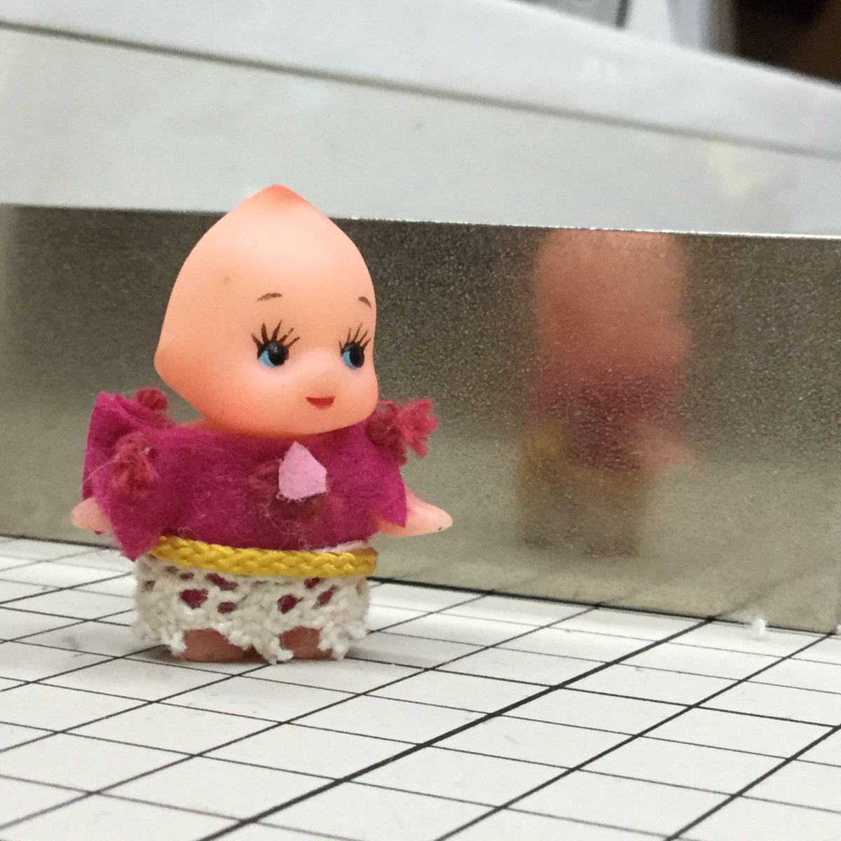 キューピーちゃんの洋服。
レースのスカートボヘミアン風🤗#体長3cm#キューピーちゃん