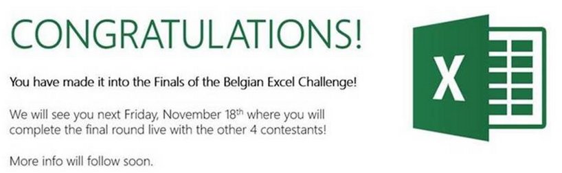 MartijnHuysmans's tweet photo. Getting ready for #ExcelChampBE finals next week! This wouldn't have happened without my @BCG training! #Excel @msexcel https://t.co/1vn6mhKbwe