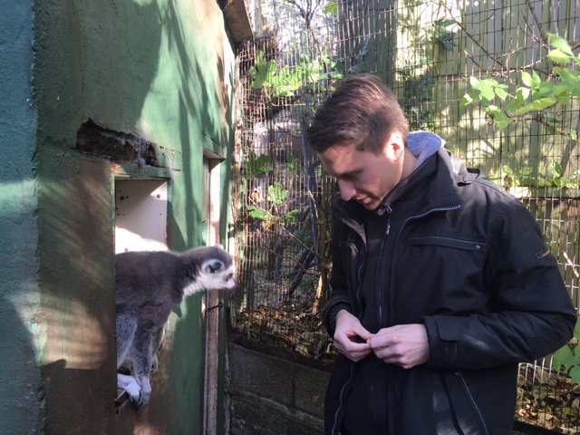 Good to see one of our students getting on well with a new workmate... @ShaldonZoo