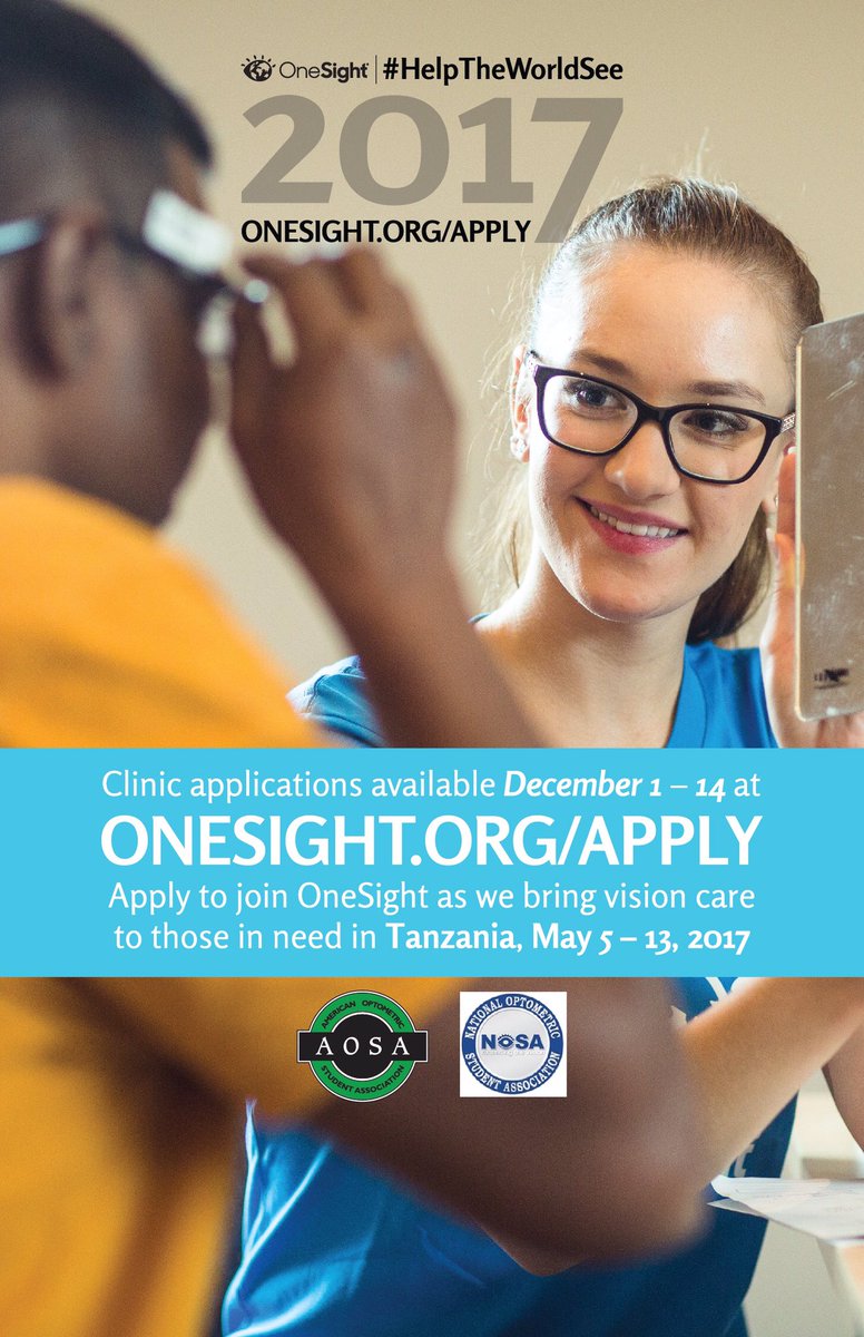 The AOSA (@theaosa) on Twitter photo Attention students! <a href="/OneSightOrg/">OneSight EssilorLuxottica Foundation</a> and @Luxottica are partnering with us to send 25 Students to Tanzania! theaosa.org/2016/11/09/the… Attention students! <a href="/OneSightOrg/">OneSight EssilorLuxottica Foundation</a> and @Luxottica are partnering with us to send 25 Students to Tanzania! theaosa.org/2016/11/09/the…