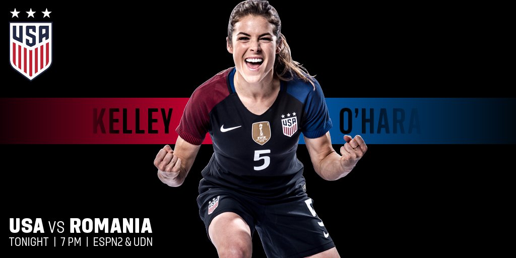 USWNT's tweet photo. It's GAME DAY in San Jose!

Watch #USAvROU at 7pm PT on ESPN2 &amp; @UnivisionSports. #OneNationOneTeam https://t.co/MKIx7gt8hu